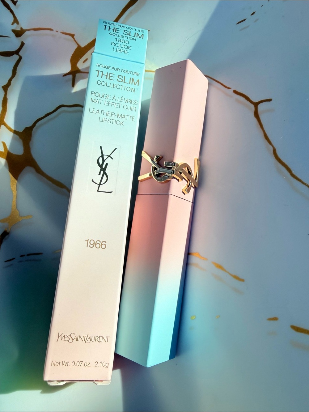Yves Saint Laurent The Slim Leather-Matte Lipstick 1966 Rouge Libre LIMITED